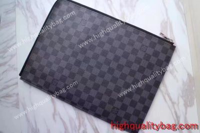 AAA Class Clone Louis Vuitton POCHETTE JOUR GM Mens Damier Graphite Canvas Wallet on sale